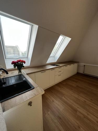 ห้องครัว, Unterkunft Mozart Magdeburg in กลางเมืองมักเดบูร์ก