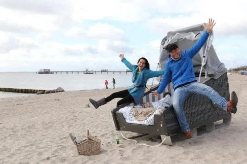 Schlafstrandkorb Nr 3 in Kellenhusen Ostsee, Deutschland