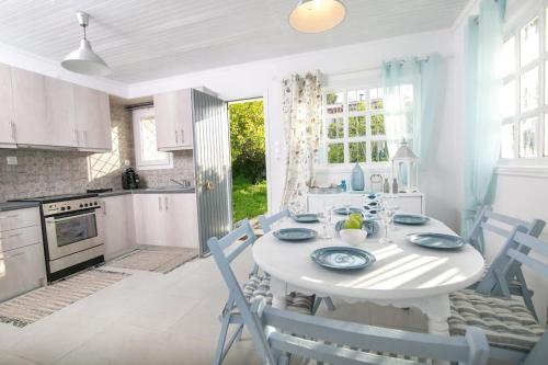 Kitchen, Kalamos sea view villa Beach walking distance in Agii Apostoli