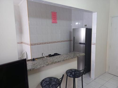 ห้องครัว, Apartamento pé na areia na Cidade Ocian (Apartamento pe na areia na Cidade Ocian) in วีลาอัสซุงเกา