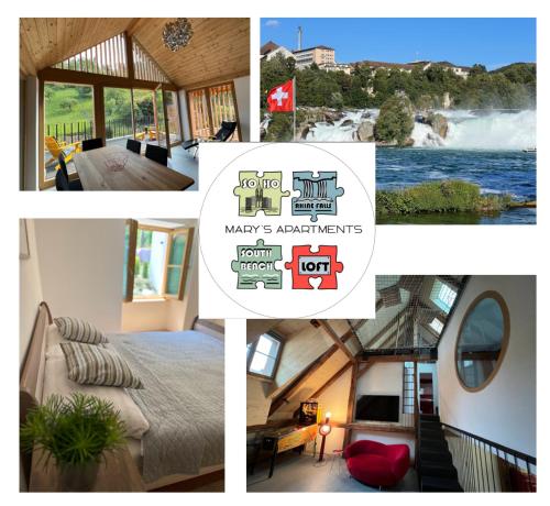MARYS family friendly Apartments,VISIT RHINE FALLS for FREE if you stay 2 nights, SOHO 95m2 2-Bedrooms 2nd floor & SOUTH BEACH 105m2 3-Bedrooms & LOFT 115m2 3-Bedrooms Suite with Galerie,LOFT Netz 20m2, Pinball, Schaffhausen-Hemmental, Rheinfall 10 km in Schaffhausen, Schweiz