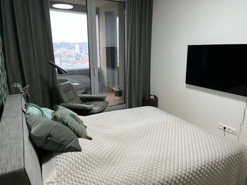 Luxury flat in Sky Park, castle view, free parking, Bratislava (fotografie 6)