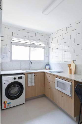 Kitchen, Apto Premium Beira-Mar Praia do Tombo in Praia do Tombo