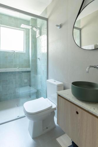 Bathroom, Apto Premium Beira-Mar Praia do Tombo in Praia do Tombo