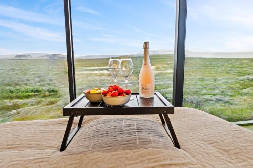View, Heathland Lodge in Hveragerdi