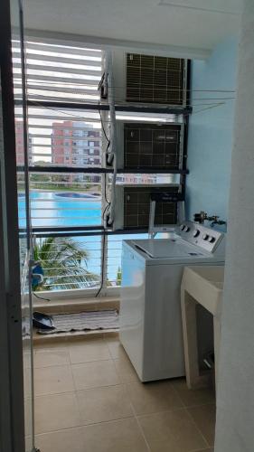 Acogedor departamento con vista a bella laguna artificial in Cancún, Mexico