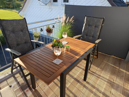 balcon/terasă, Tanjas Ferienwohnung mit Weitblick in Altenkirchen (Westerwald)