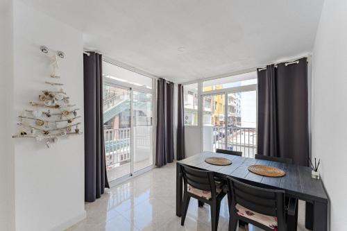Few steps from the beach hostel in Los Cristianos in Tenerife