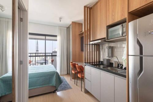 Studio novo próximo à Paulista, metrô e Augusta Andar alto com vista, São Paulo