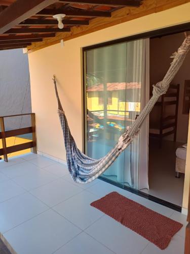 ระเบียง/ชานเรือน, Dende Jazz Hostel e Pousada in มอร์โร เดอซาโอ พอโล