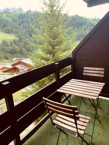 APPARTEMENT charme SPA & PARKING COUVERT Au pied des pistes Plagne 1800 in لا بلاجني