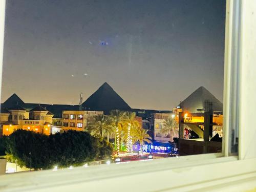 golden mask pyramids view