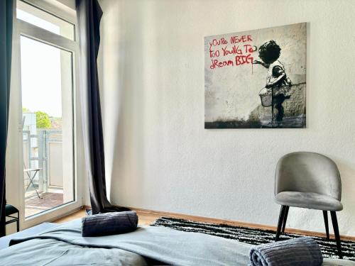 Banksy Apartment - Art & Fun mit 2 Balkonen - 6 Betten, Hannover (fotografie 8)