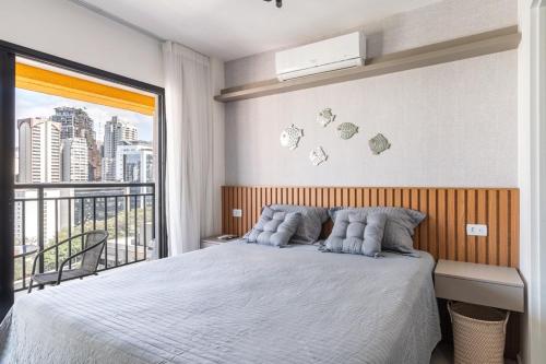 Studio novo e aconchegante próximo á Paulista, aos Hospitais Sírio Lib e 9 de Julho, Smart Fit, Andar alto, San Paolo