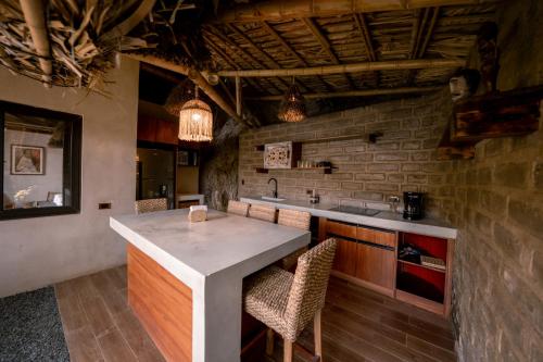 Kitchen, Baba Yaga Atitlan in San Marcos La Laguna