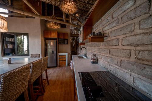 Kitchen, Baba Yaga Atitlan in San Marcos La Laguna