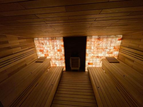 Sauna, Mountain Apartment Resident - relax s wellness, terasou a soukromou garazi in Harrachov