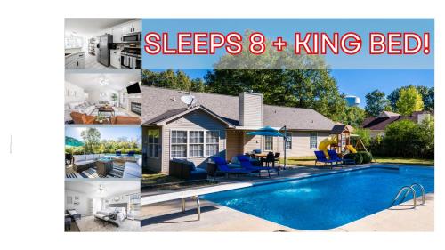 Pool Oasis with KING Bed and Firepit in Cabot, USA