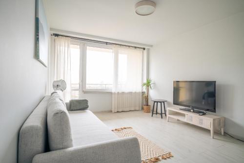 Ruang bersama/area TV, Przestronny apartament 4-pokojowy blisko lotniska in Nowy Dwór