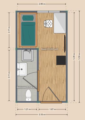 1 twin bed