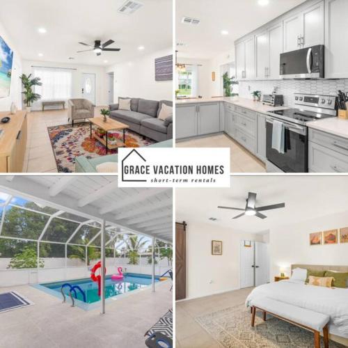 Modern renovated beach oasis home with private pool in Boynton Beach, USA