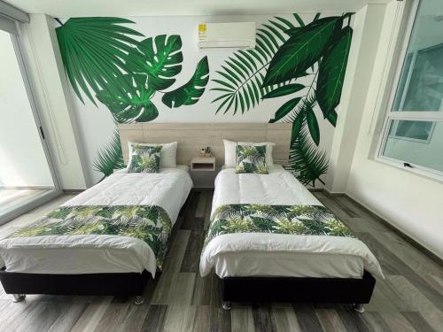 2 twin beds