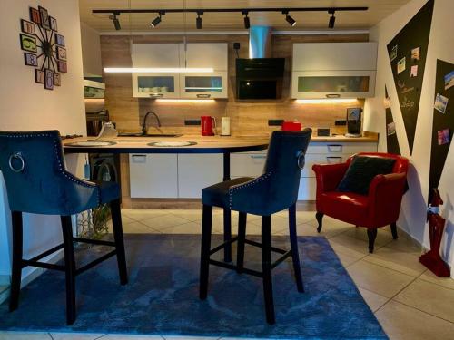 廚房, Schätzla mit Fasssauna (Schatzla mit Fasssauna) in 賓德拉赫