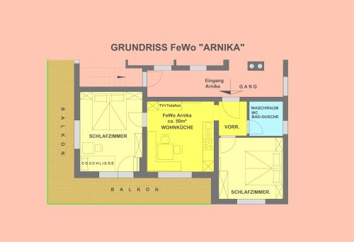 Apartment Arnika with Balcony (4 adults)