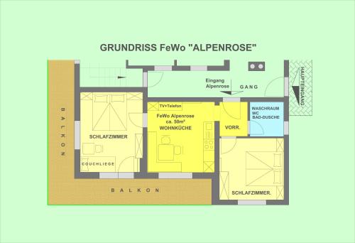 Apartment Alpenrose with Balcony (4 Adults)