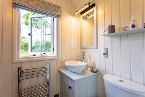 Fürdőszoba, Starlight Shepherd Hut in Bampton (Oxfordshire)
