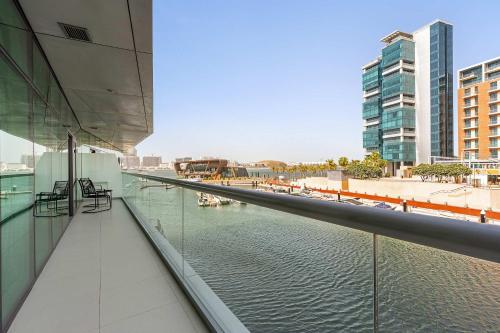 Balcony/terrace, Silkhaus Chic 1BDR | Al Bandar | Al Naseem A in Al Raha Beach