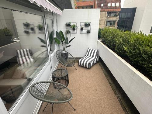 ระเบียง/ชานเรือน, URBAN Studio Apartment mit Designerbad Sehr zentrale Lage 5 Minuten zu Fuß in die Innenstadt in โอลเดนแบร์ก