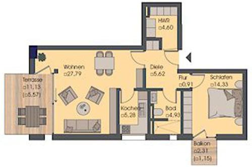 Apartment with View and Balcony image 1