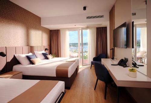 Zimmer mit 2 einzelbetten, familien, meerblick, balkon