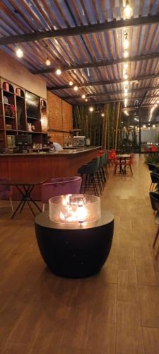 Ресторан, 593 Hotel Boutique Baños (593 Hotel Boutique Banos) in Баньйос