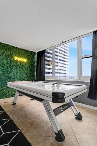 Disconnect on the Beach with Hockey Table in Fort Lauderdale, USA