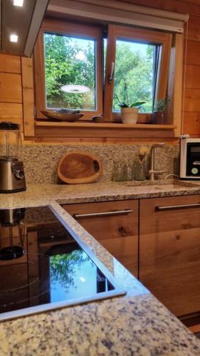 Konyha, Ökologisches Hideaway mit Sauna und großem Garten (Okologisches Hideaway mit Sauna und großem Garten) in Sesslach