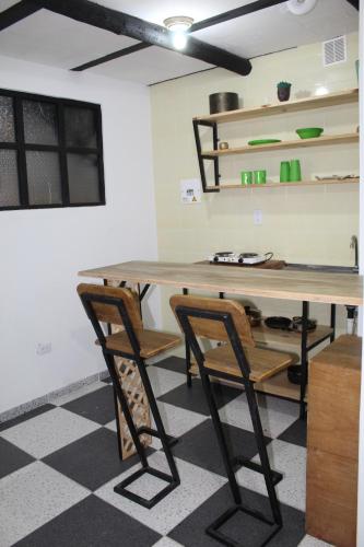 廚房, Hostel Mirador Aukan in 波哥大市中心