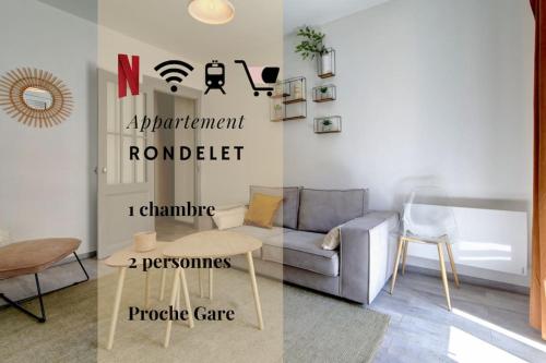 038 - St Denis 2, Appartement 1 CHB, Wifi, Gare St Roch, Centre Ville