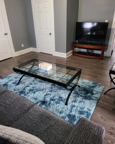 Guest room with two double beds in Seagrave, USA