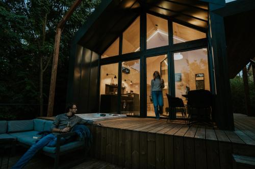 Erkély/terasz, FinnCabins - Mökki apartmanház (FinnCabins - Mokki apartmanhaz) in Tahitótfalu