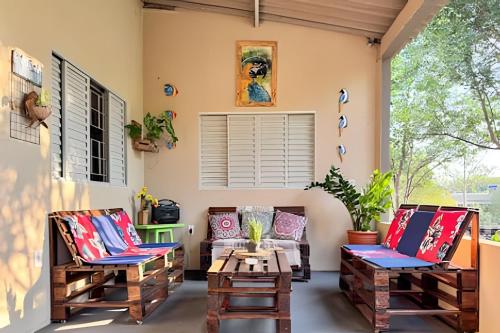 Rancho com piscina e vista para o Paxixi