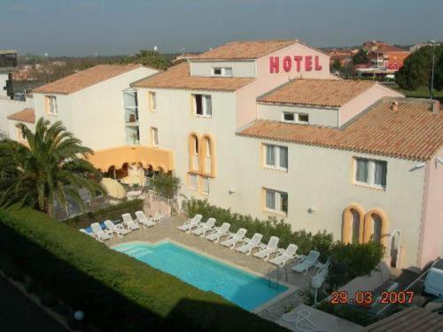 Balcony/terrace, Hotel Azur in Agde