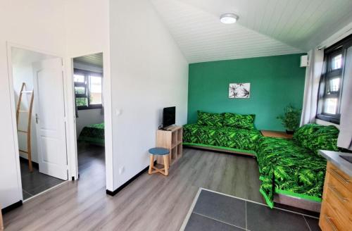 Felles stue/TV-område, TAHITI - Mango Lodge Matie in Papara