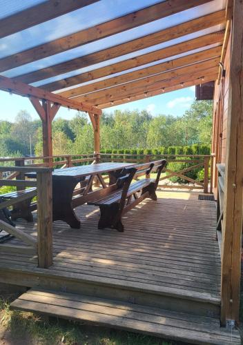 Kaszubskie Zacisze dom nad jeziorem, sauna, balia ogrodowa in Lipusz