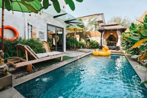 puutarha, 370 m² Huvila alueella Klebang, 4 makuuhuone(tta), 4 yksityistä kylpyhuone(tta) (Samaya Villa, Balinese 4bedrooms with Private Pool) in Klebang