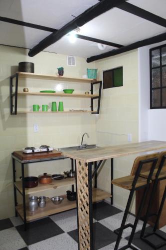 廚房, Hostel Mirador Aukan in 波哥大市中心