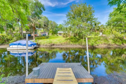 Relax Fireside: Riverfront Inglis Duplex w/ Dock in Inglis (FL)