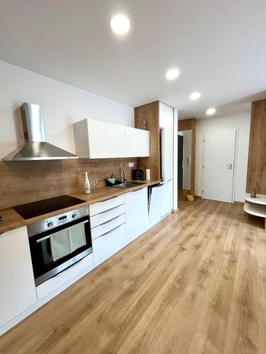 ห้องครัว, Apartmán Za vodou (Apartman Za vodou) in ปลอสติน