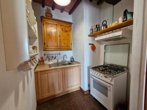 virtuve, MIMOSA at Pietraie a nice studio with terrace on the Valley in Montecastelli